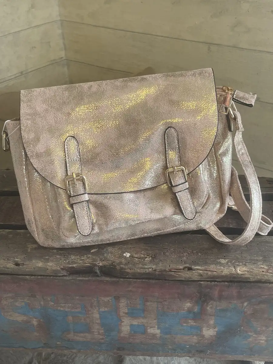 SAC EN CUIR PINK PAILETTE