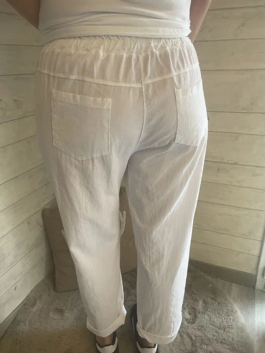 PANTALON 34/42 LEGER BLANC P06