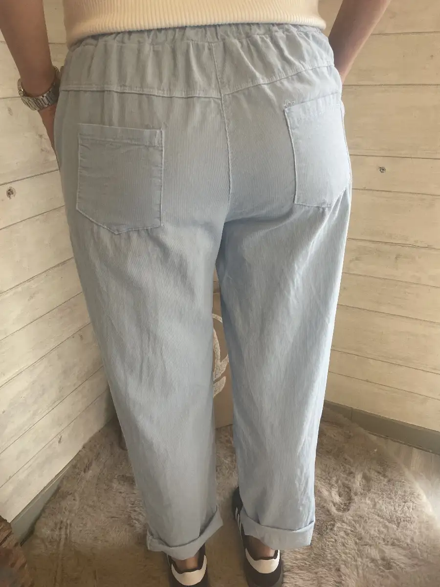 PANTALON 34/42 LEGER BLEU CIEL P07