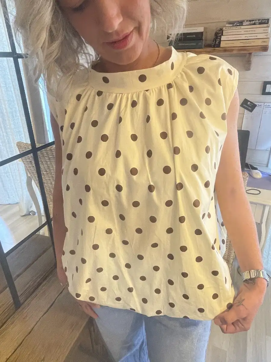 Blouse 34/44 à pois C21