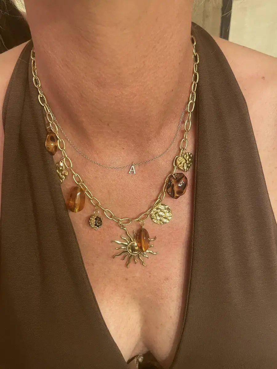COLLIER LEOPARD en acier inoxydable