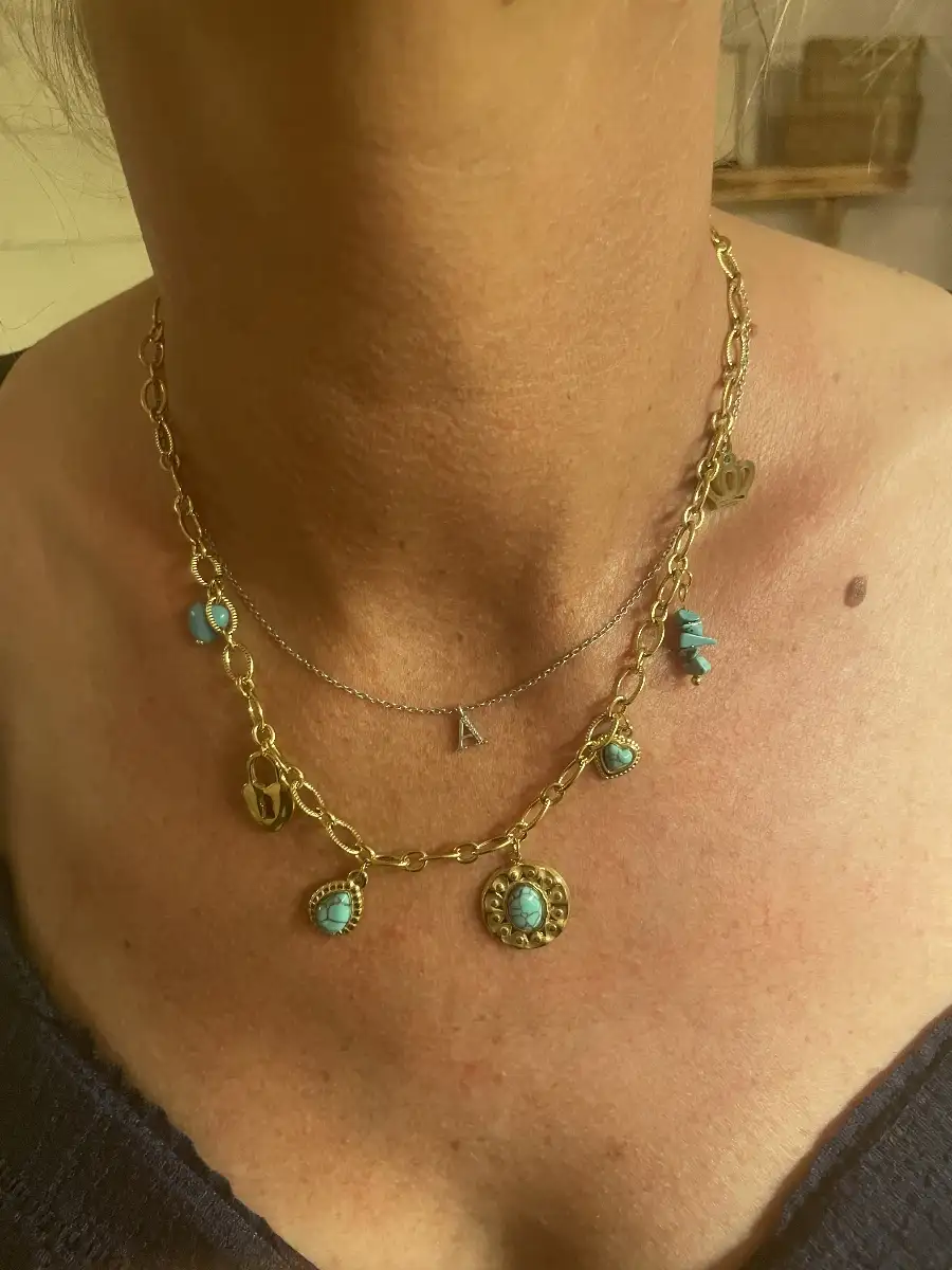 COLLIER AZUR acier inoxydable