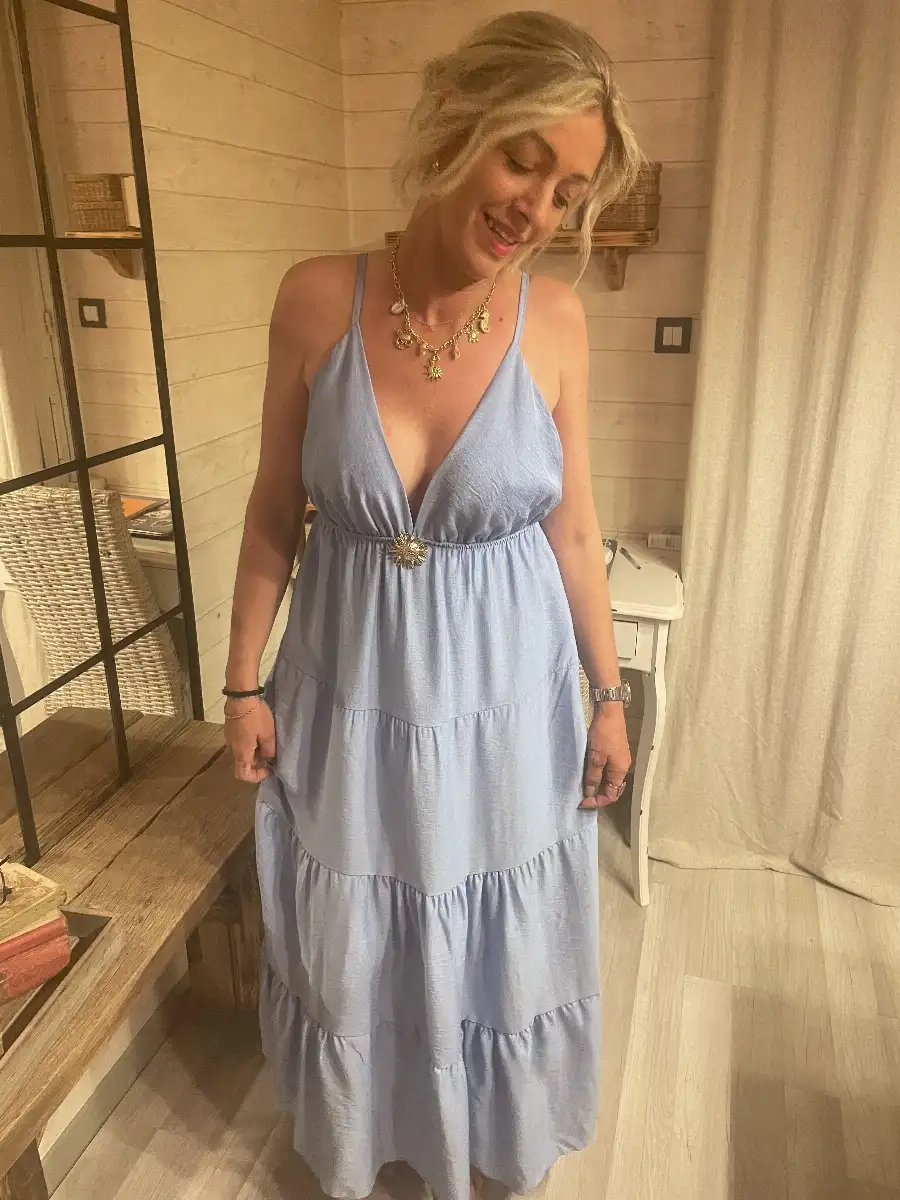 ROBE  TALYA  36/44bleu CIEL