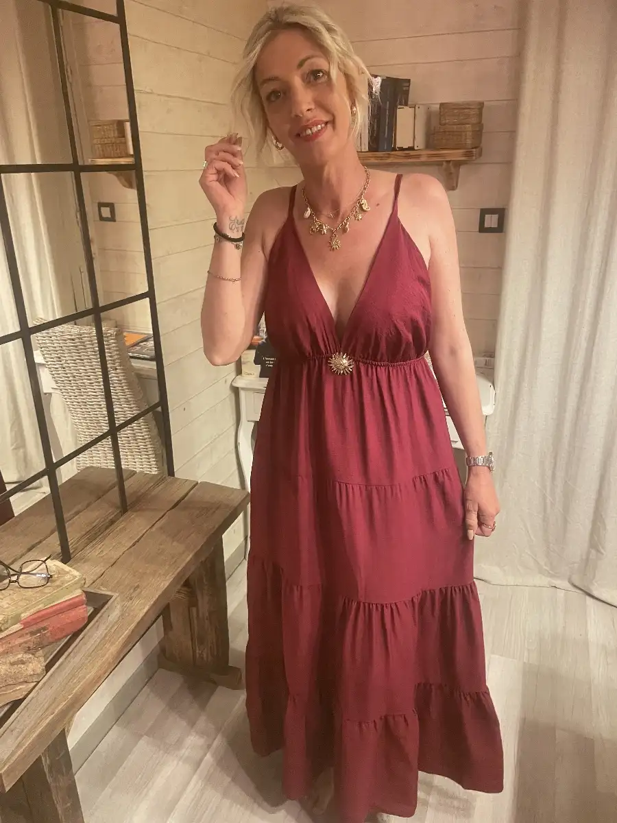ROBE TALYA 36/44 bordeaux