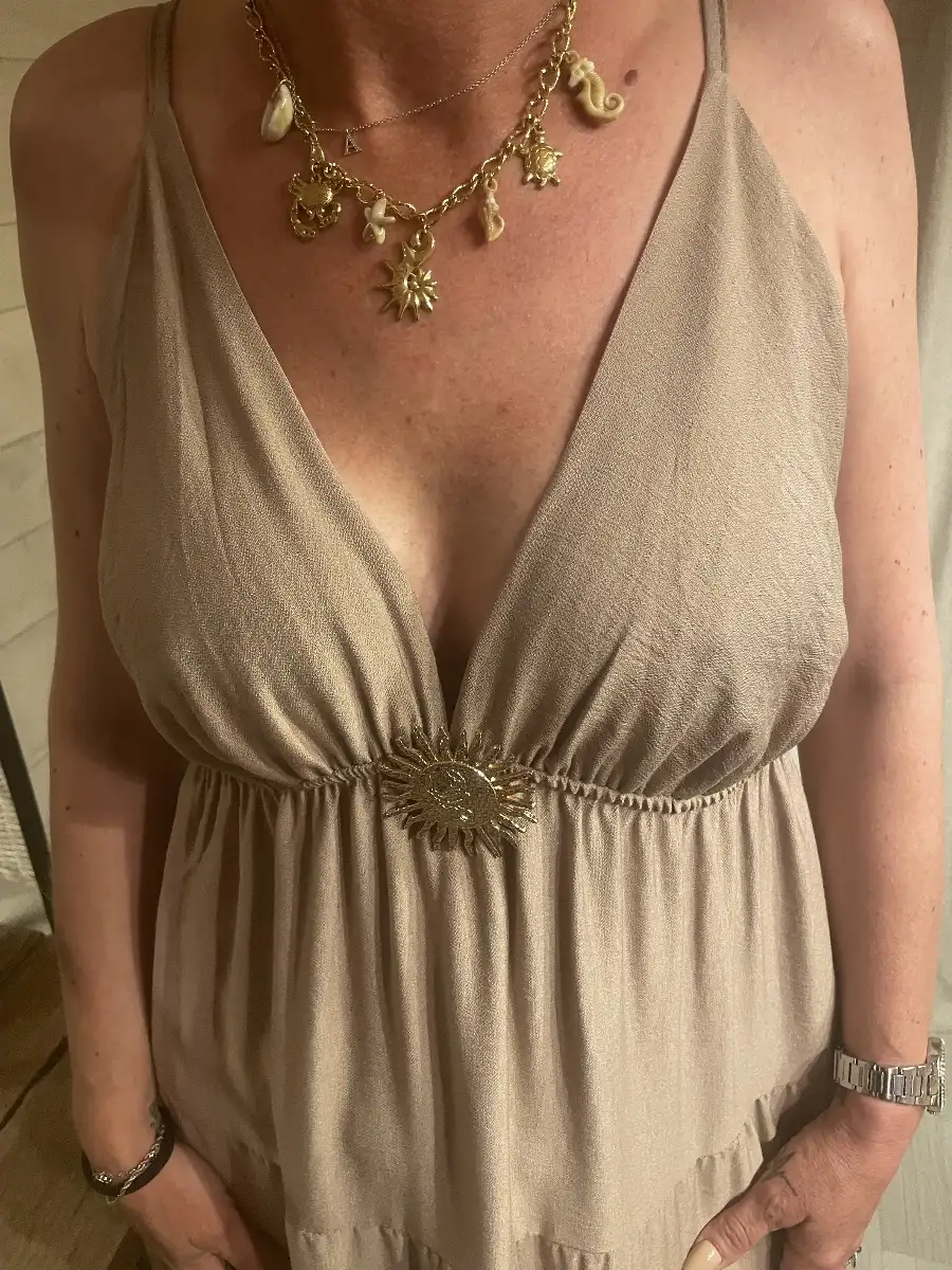 ROBE TALYA36/44 BEIGE