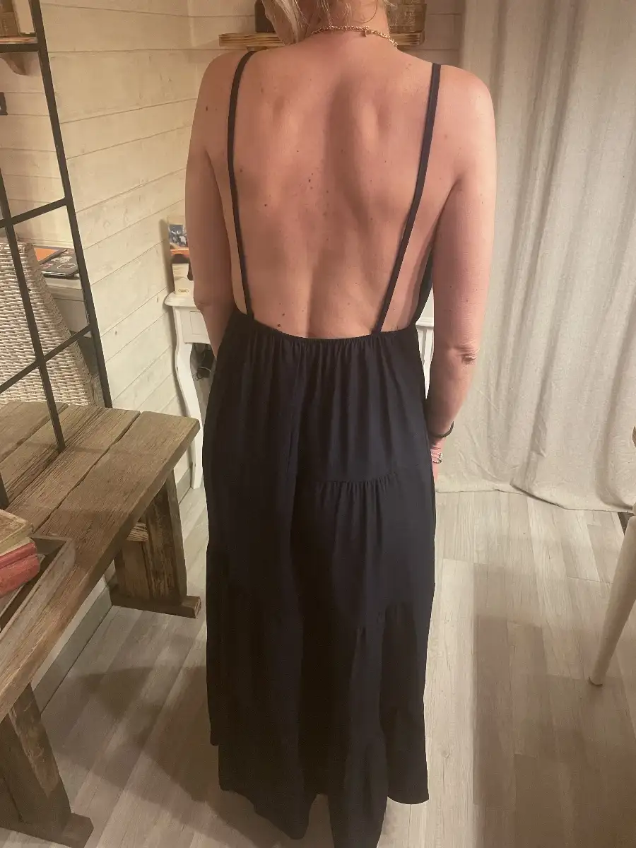 ROBE TALYA 36/44 BLEU MARINE
