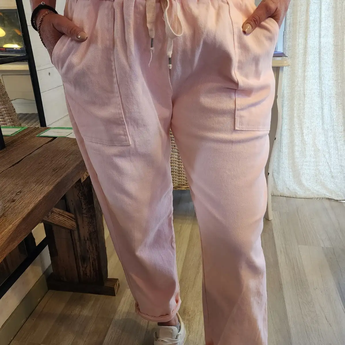 PANTALON ROSE 34/42