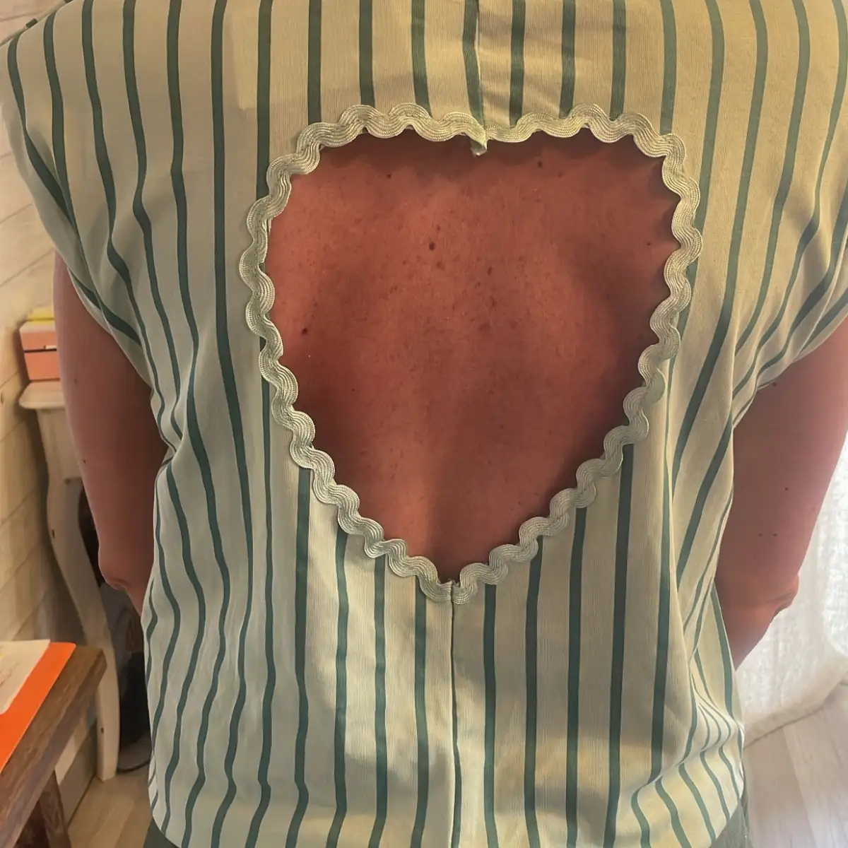 TEE shirt cœur vert 34/42