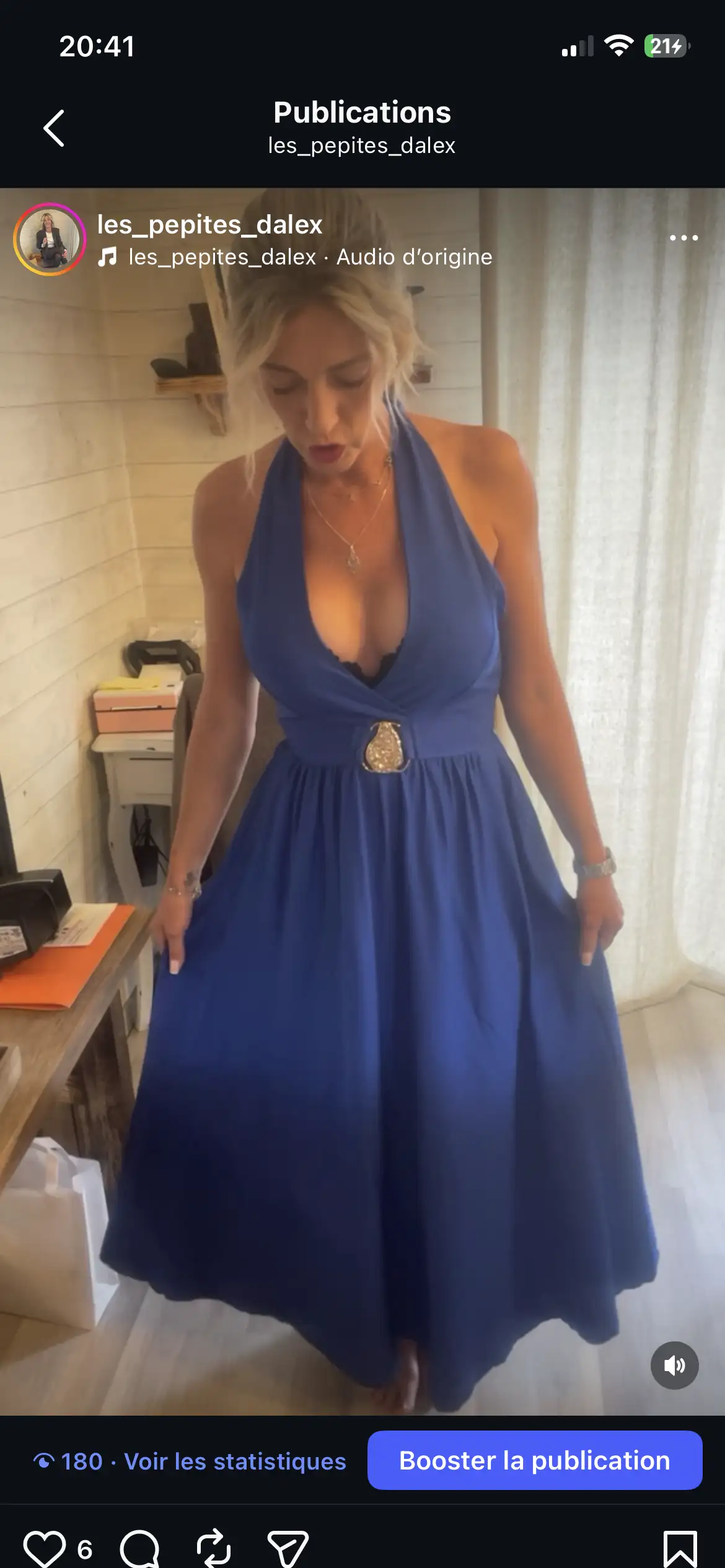 Robe bleue roi 34/40