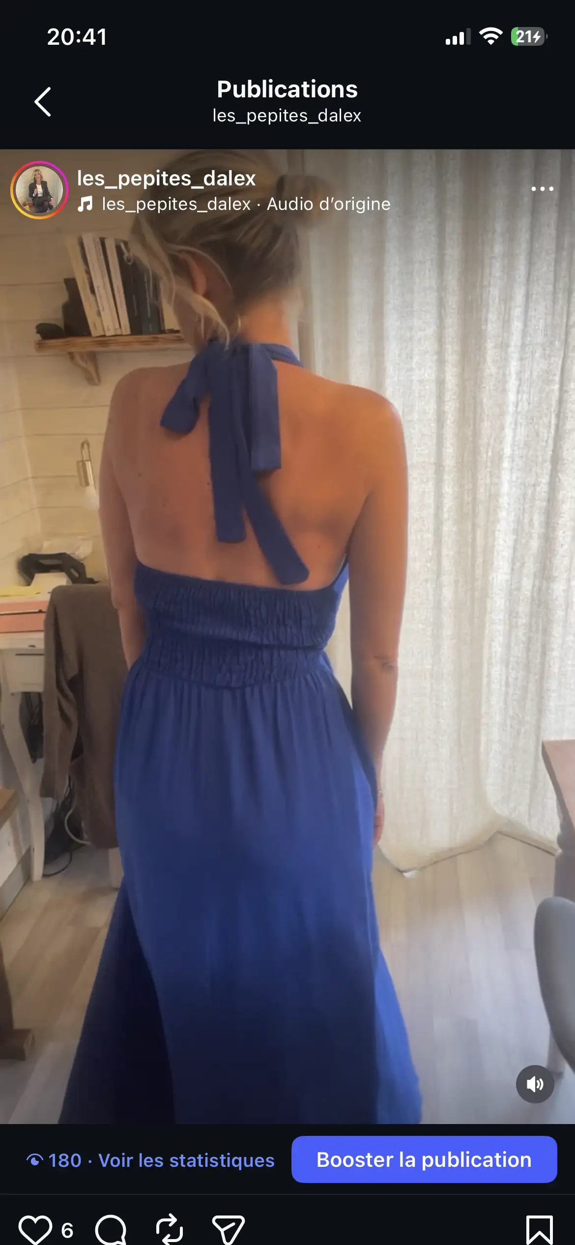 Robe bleue roi 34/40