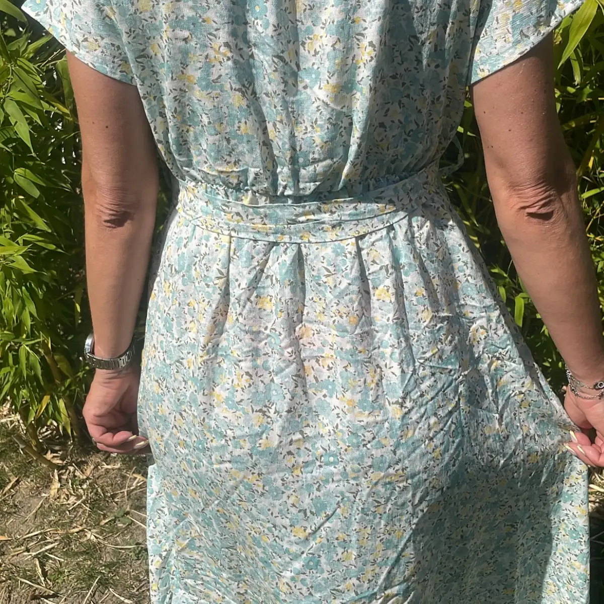 Robe fleur menthe 34/42