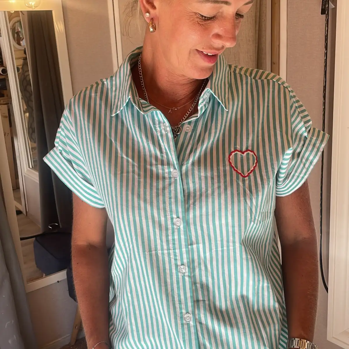 chemise cœur M/L