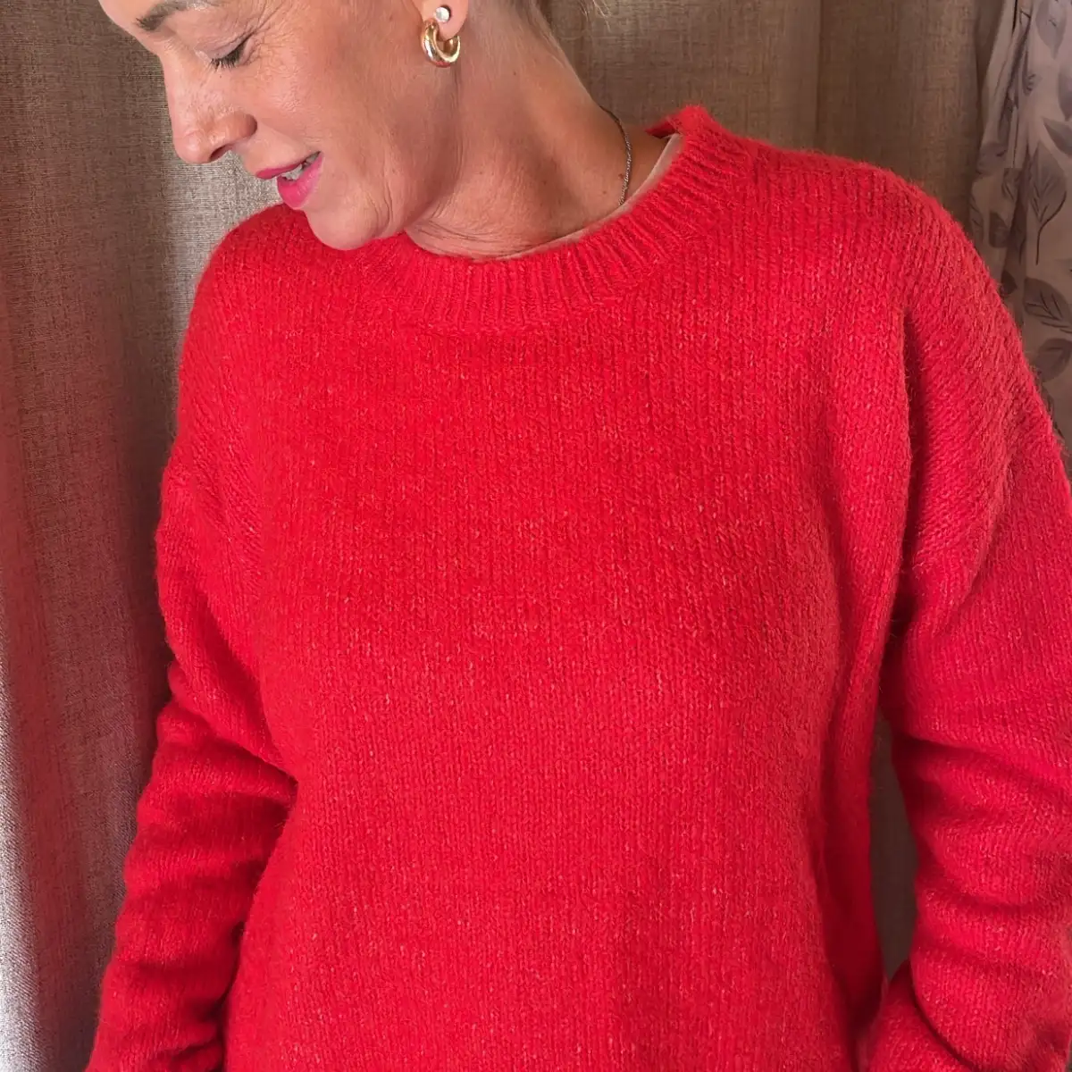 Pull Amour rouge TU