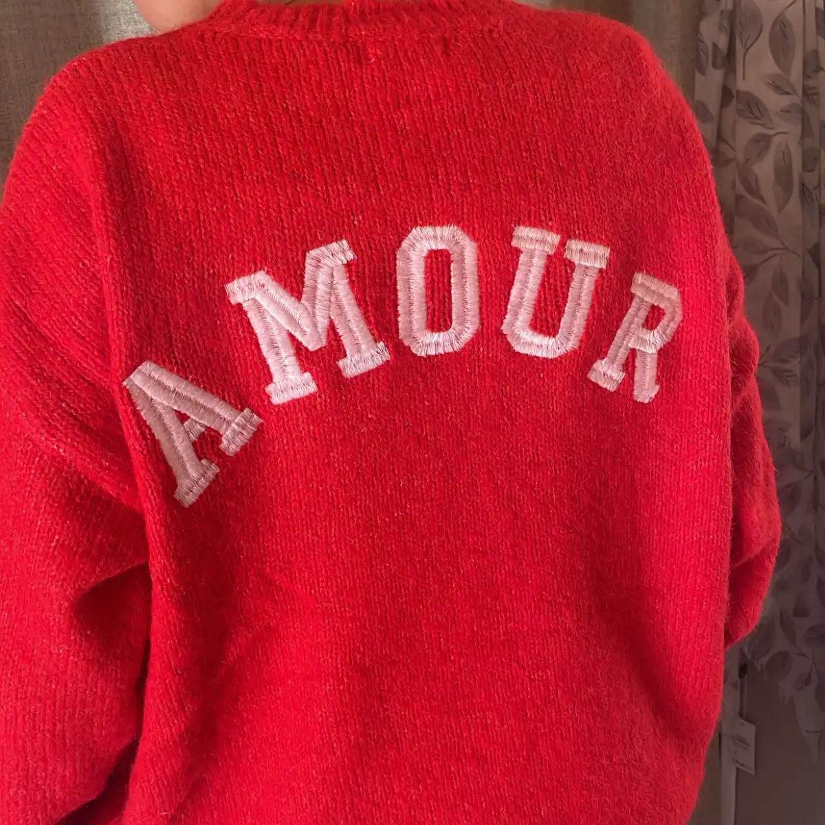 Pull Amour rouge TU
